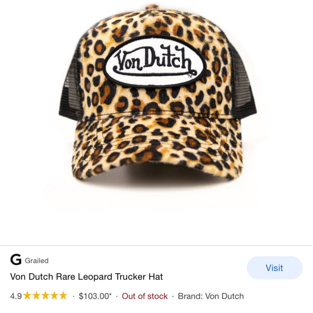 Von Dutch cheetah hat